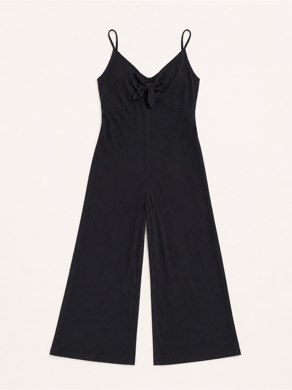 PinkBlush Modal blend Black Wide-Leg Jumpsuit with Tie Front size S/M